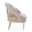 La Rachelle Chenille Flame Accent Chair - Lustre/Champagne