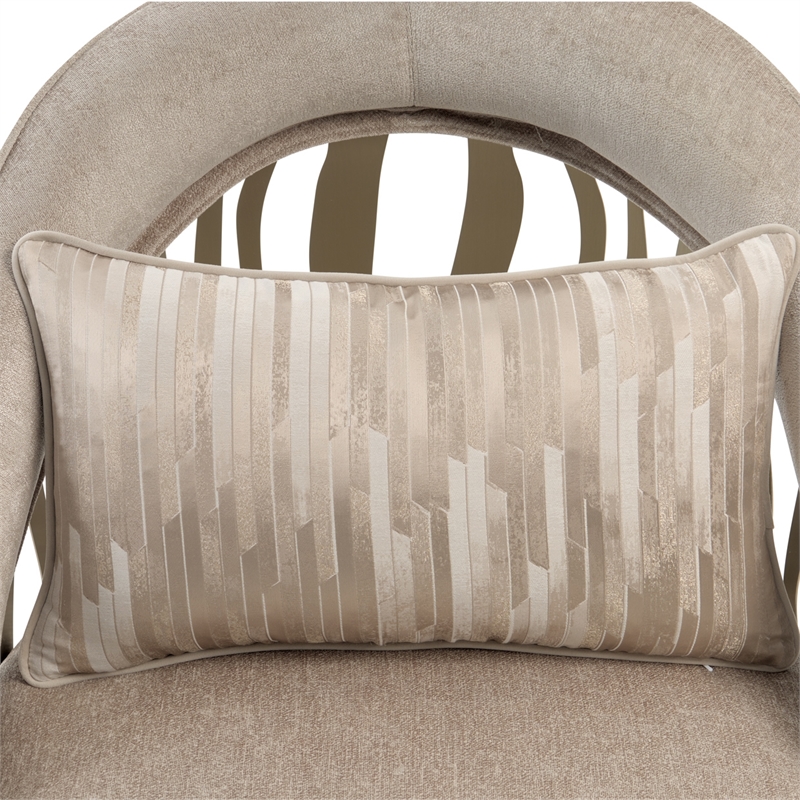 La Rachelle Chenille Flame Accent Chair - Lustre/Champagne