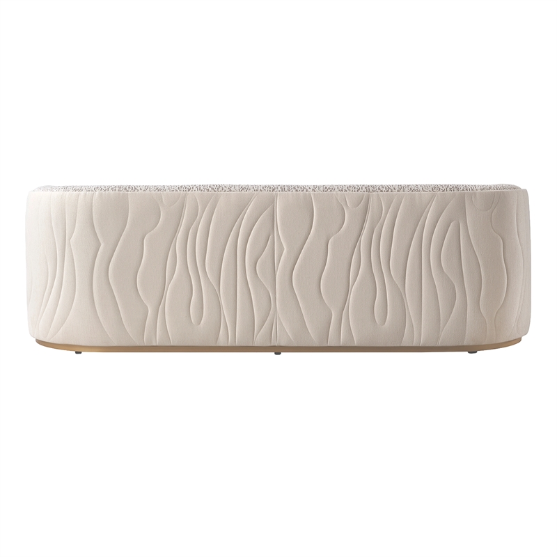 Gineverra Boucle 3-Seater Sofa - Biscotti/Ivory Gold