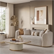 Gineverra Boucle 3-Seater Sofa - Biscotti/Ivory Gold