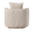 Gineverra Boucle Accent Chair - Biscotti/Ivory Gold