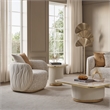 Gineverra Boucle Accent Chair - Biscotti/Ivory Gold