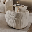 Gineverra Boucle Accent Chair - Biscotti/Ivory Gold