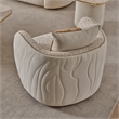 Gineverra Boucle Accent Chair - Biscotti/Ivory Gold