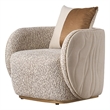 Gineverra Boucle Accent Chair - Biscotti/Ivory Gold