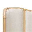 Camellia Field King Size Curved Chenille Bed - Cornsilk/Caramel