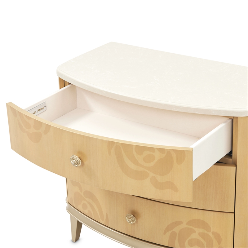 Camellia Field Nightstand - Caramel