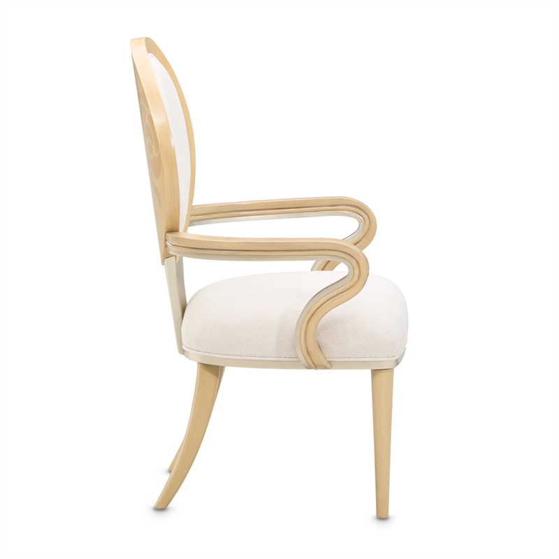 Camellia Field Dining Arm Chair - Set of  2 - Cornsilk/Caramel