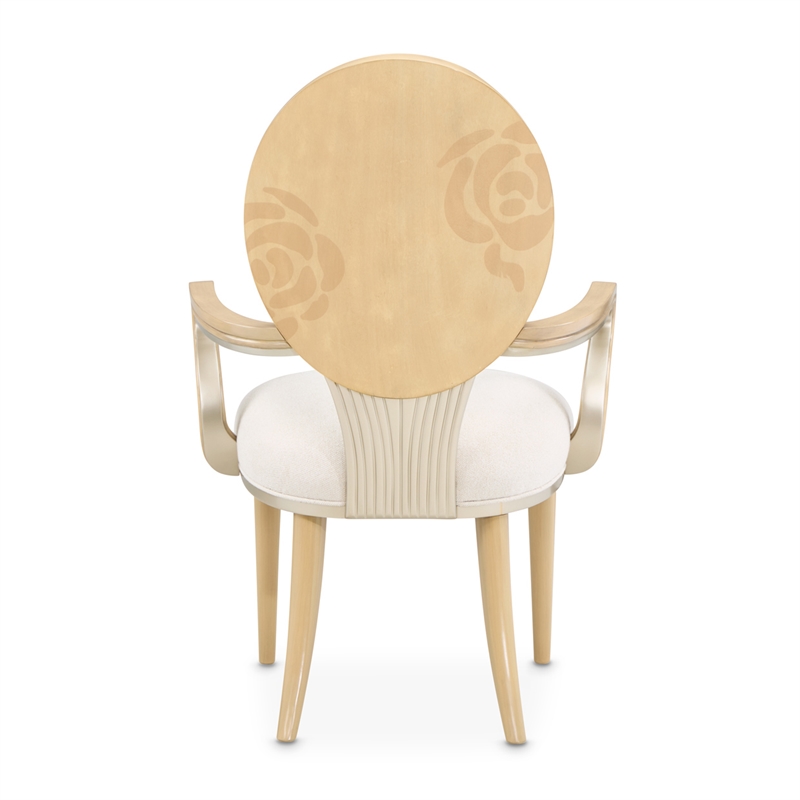 Camellia Field Dining Arm Chair - Set of  2 - Cornsilk/Caramel
