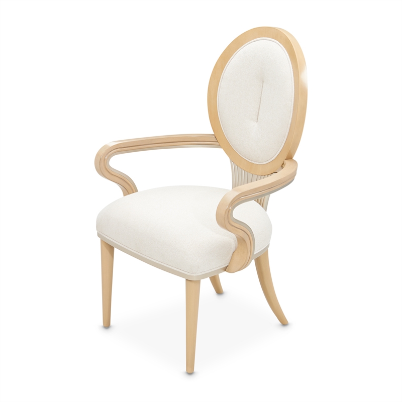 Camellia Field Dining Arm Chair - Set of  2 - Cornsilk/Caramel