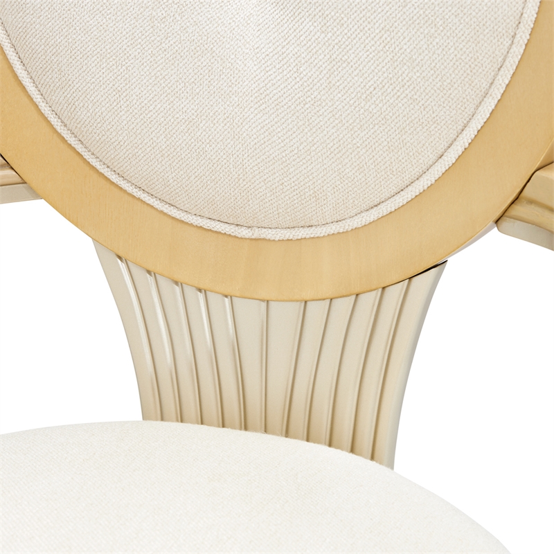 Camellia Field Dining Arm Chair - Set of  2 - Cornsilk/Caramel
