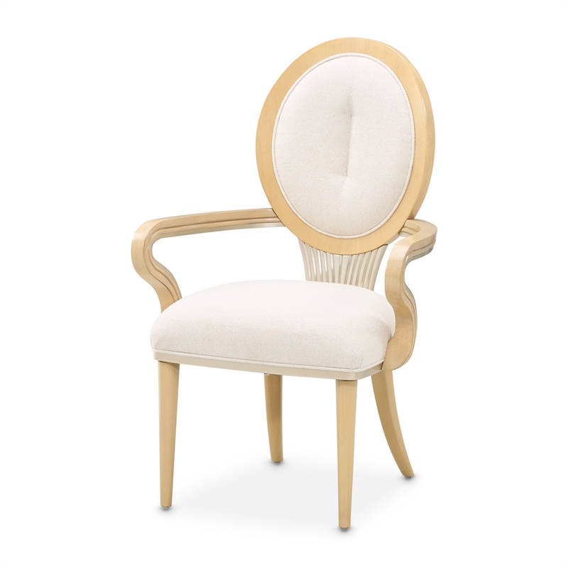 Camellia Field Dining Arm Chair - Set of  2 - Cornsilk/Caramel