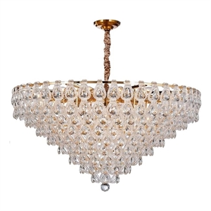 Gala 28-Light Round LED Chandelier - Gold