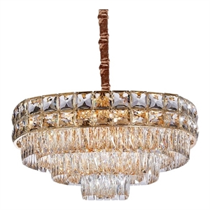Soleil 13-Light Crystal Chandelier - Gold