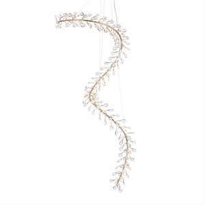 Elora 98&quot LED Crystal Chandelier - Gold