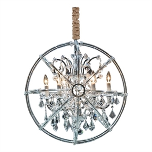 Pena 6-Light Traditional Crystal Chandelier - Clear