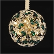 Emerald Bouquet 16-Light Round Crystal Chandelier - Gold
