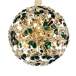 Emerald Bouquet 16-Light Round Crystal Chandelier - Gold