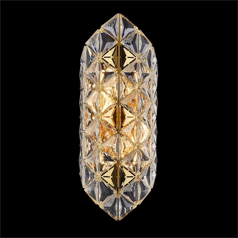Regalia 4-Light Crystal Wall Sconce - Gold