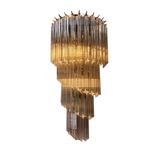 Spiral 5-Light 25&quot Crystal Wall Sconce - Gold