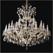 La Scala 25-Light Traditional Crystal Chandelier - Cognac