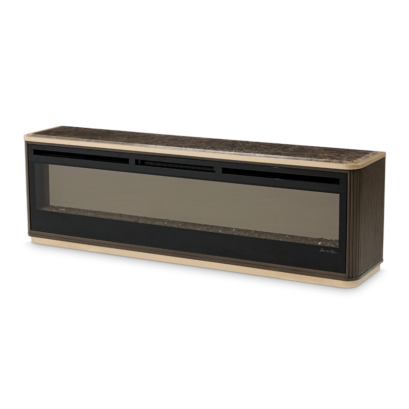 West Kensington Fireplace with Electric Insert - Medium Espresso