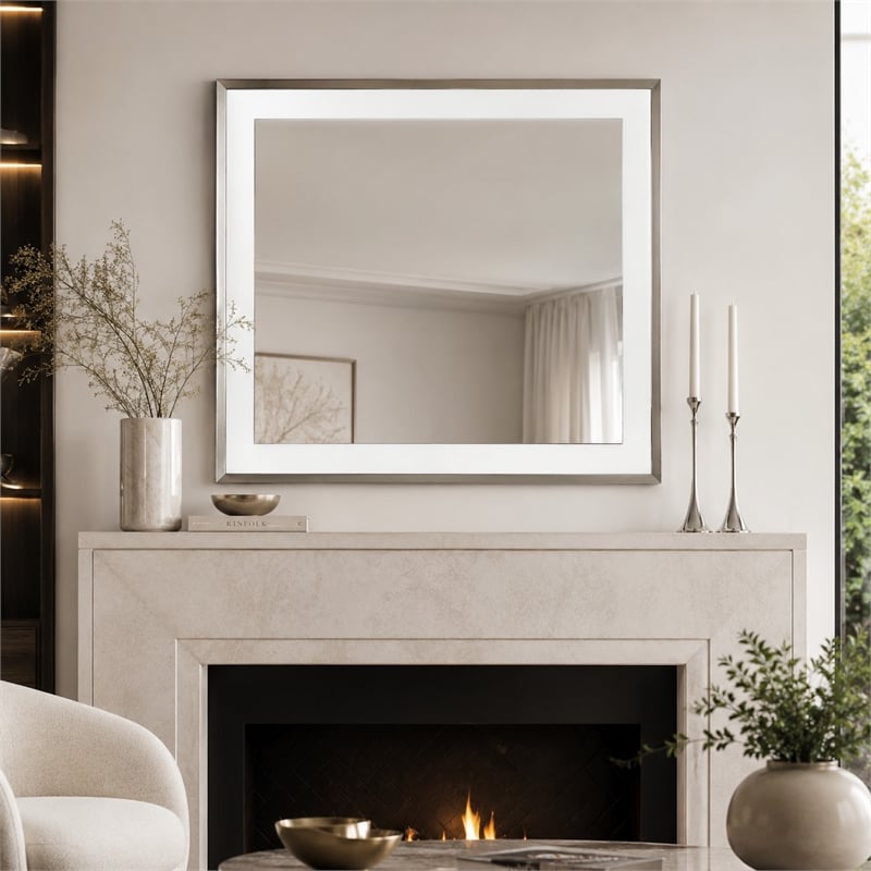 Marquee Wall Accent Mirror - Cloud White