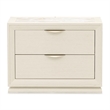 Portrait 2-Drawer Nightstand with LED Lights - Alabaster White