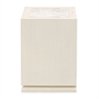 Portrait 2-Drawer Nightstand with LED Lights - Alabaster White