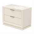 Portrait 2-Drawer Nightstand with LED Lights - Alabaster White
