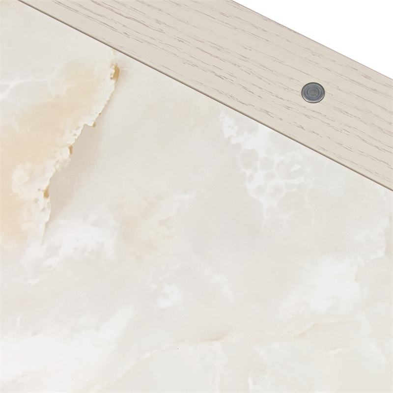 Portrait 2-Drawer Nightstand with LED Lights - Alabaster White