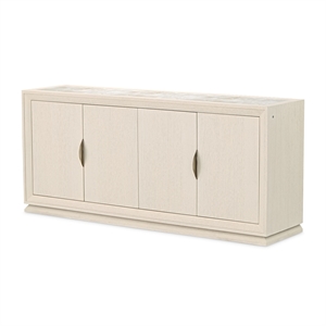 Portrait Sideboard with Lightup Top - Alabaster White