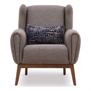 bermaldi brown plush fabric armchair