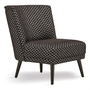 chettle plush black fabric upholstered armchair