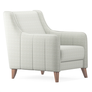 fontainne plush light gray fabric armchair