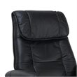 Clarita Leather Swivel Recliner with Matching Ottoman in Black