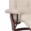 Clarita Leather Swivel Recliner with Matching Ottoman in Taupe