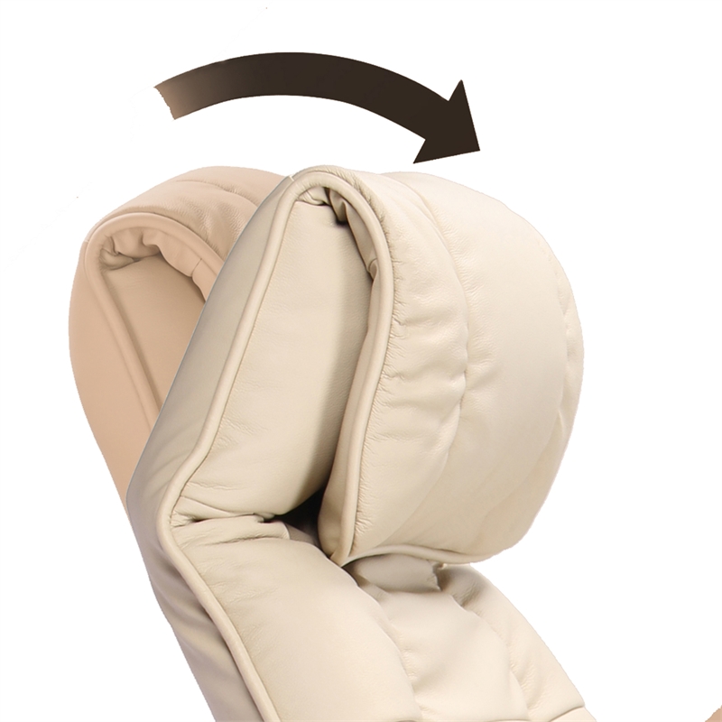 Alister Leather Swivel Recliner with Storage Ottoman in Taupe