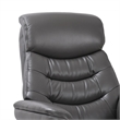 Callano Leather Swivel Recliner with Storage Ottoman in Grey