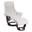 Ortona Leather Swivel Recliner with Matching Ottoman