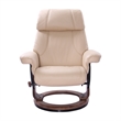 Rio Branca Faux Leather Swivel Recliner with Matching Ottoman