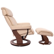 Rio Branca Faux Leather Swivel Recliner with Matching Ottoman