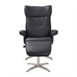 Sirrola Leather Recliner with Matching Ottoman