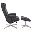 Sirrola Leather Recliner with Matching Ottoman