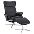 Sirrola Leather Recliner with Matching Ottoman