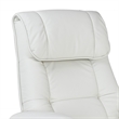 Muscat Leather Swivel Recliner with Matching Ottoman in White