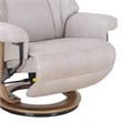 Theodora Swivel Recliner with Folding Chaise in Light Gray Fabric