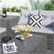 Direct Wicker Rattan Patio 6-Piece Conversation Sofa Sets in Gray with Cushions