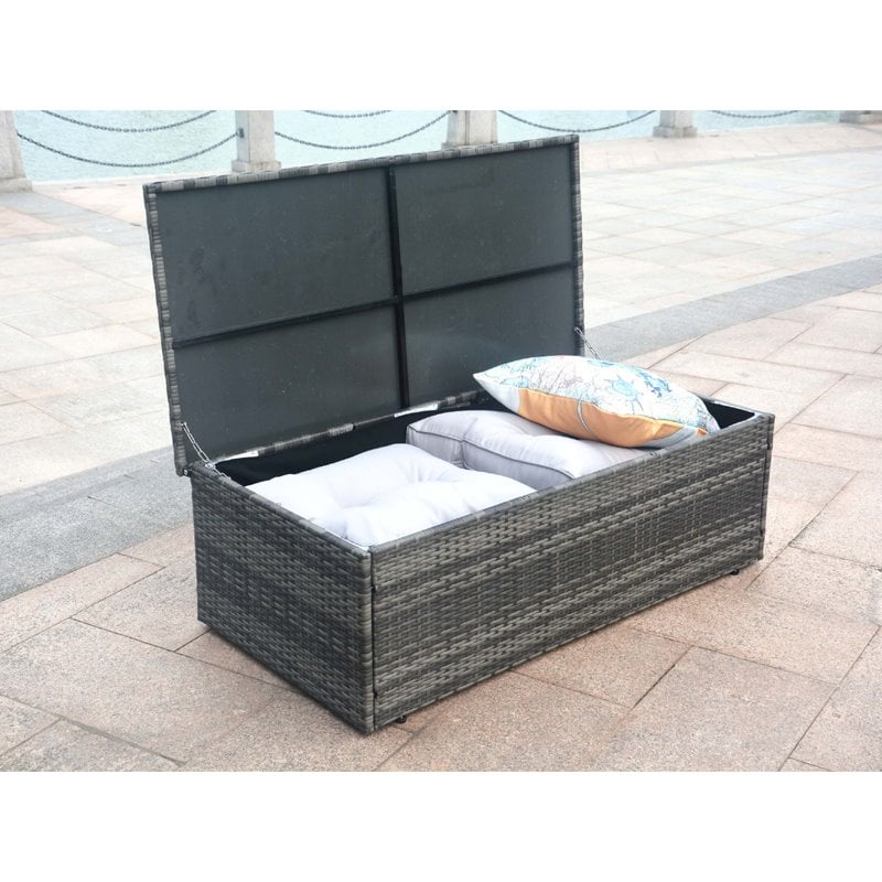 Direct Wicker Rattan Patio 6-Piece Conversation Sofa Sets in Gray with Cushions