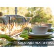 Direct Wicker Brown Aluminum Fire Pit Dining Table with Tempered Glass